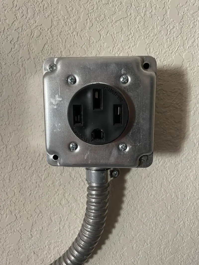 NEMA 14-50 outlet installed for Electrical Panel Upgrade in Pickens
